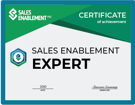 Sales Enablement Expert Certificate