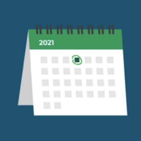 calendar animation with a date highlighted